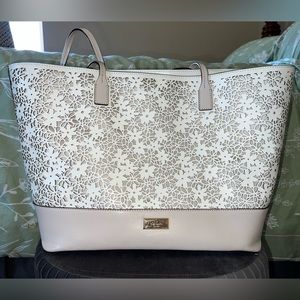 Kate Spade Bradford Court Floral White Beige Margaret’s Tote Handbag